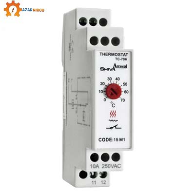 ترموستات تابلویی فن و هیتر کد 15M1 شیوا امواج