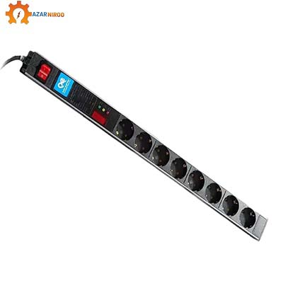 رک مونت محافظ 8 خانه دیجیتال با کابل 1.8 متری پارت الکتریک رک مونت محافظ 8 خانه دیجیتال با کابل 1.8 متری پارت الکتریک