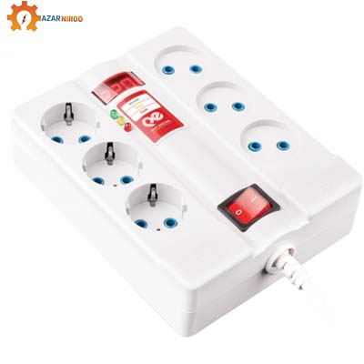 محافظ 6 خانه دیجیتالی با کابل پارت الکتریک محافظ 6 خانه دیجیتالی با کابل پارت الکتریک