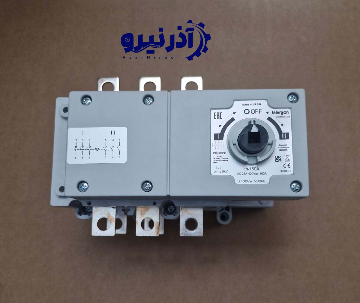 کلید چنج اور دستی 160 آمپر 3 پل برند تلرگان اسپانیا 1